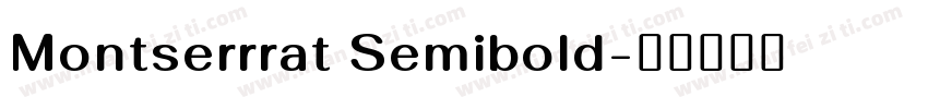 Montserrrat Semibold字体转换
